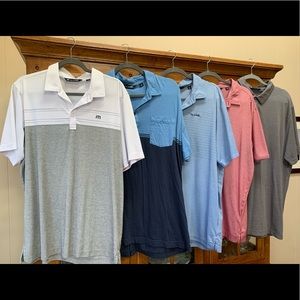 Lot of 5 Travis Mathew polos - size XL
